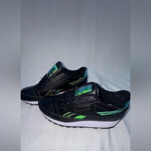 Reebok,Classic Renaissance,Womens,Black,Synthetic Sneakers,Size 8.5,Holographic